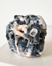 Load image into Gallery viewer, Black Chalcedony, Stilbite & Optical Calcite cluster