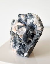 Load image into Gallery viewer, Black Chalcedony, Stilbite & Optical Calcite cluster