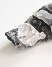 Load image into Gallery viewer, Black Chalcedony & Apophyllite cluster