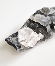 Load image into Gallery viewer, Black Chalcedony & Apophyllite cluster