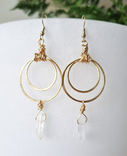 Load image into Gallery viewer, Wandering Gypsy earrings - Clear Quartz