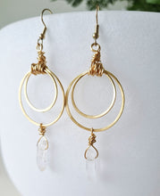 Load image into Gallery viewer, Wandering Gypsy earrings - Clear Quartz