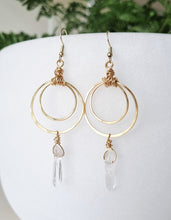 Load image into Gallery viewer, Wandering Gypsy earrings - Clear Quartz