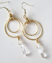 Load image into Gallery viewer, Wandering Gypsy earrings - Clear Quartz