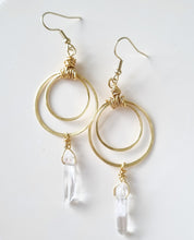 Load image into Gallery viewer, Wandering Gypsy earrings - Clear Quartz