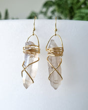 Load image into Gallery viewer, Crystal Goddess earrings - Smokey Quartz