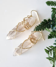 Load image into Gallery viewer, Crystal Goddess earrings - Smokey Quartz