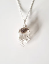 Load image into Gallery viewer, Clear Quartz with Smokey Phantom pendant