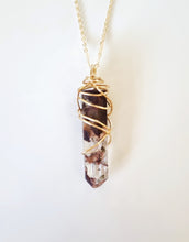 Load image into Gallery viewer, Rutilated Quartz with Lodolite Inclusions pendant