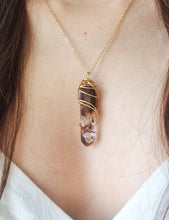 Load image into Gallery viewer, Rutilated Quartz with Lodolite Inclusions pendant