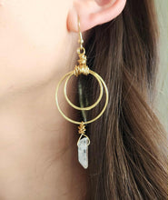 Load image into Gallery viewer, Wandering Gypsy earrings - Clear Quartz