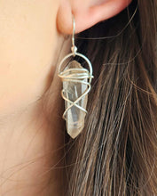 Load image into Gallery viewer, Crystal Goddess earrings - Smokey Quartz
