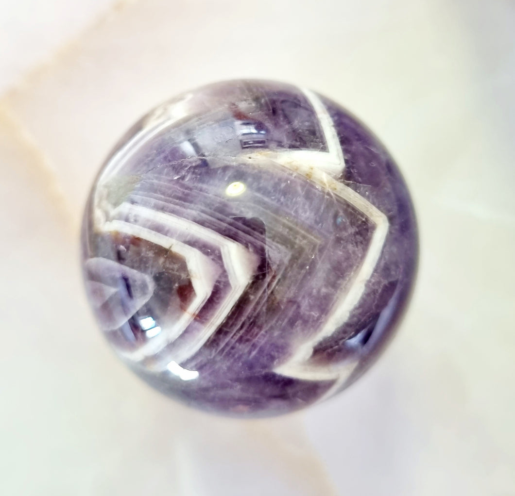 Chevron Amethyst sphere