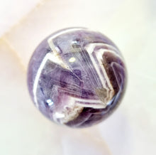 Load image into Gallery viewer, Chevron Amethyst sphere
