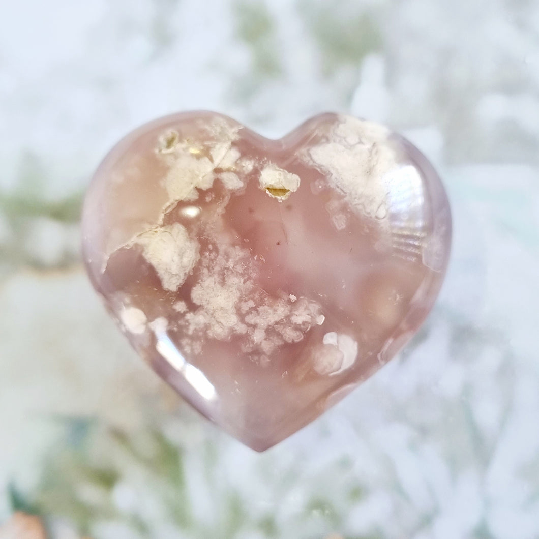 Flower Agate heart