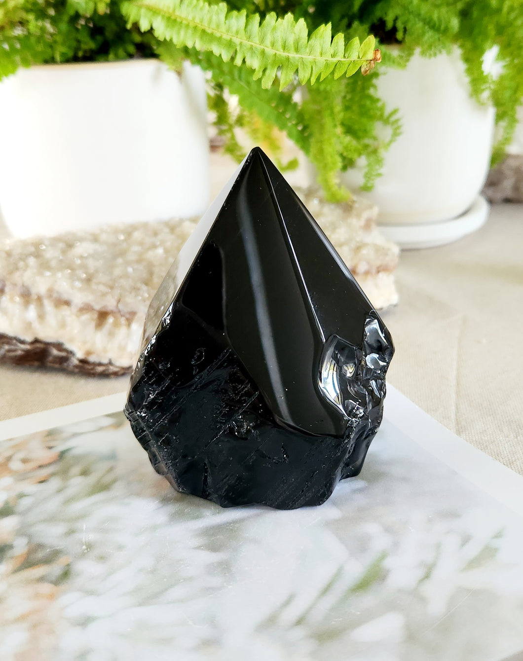 Black Obsidian point