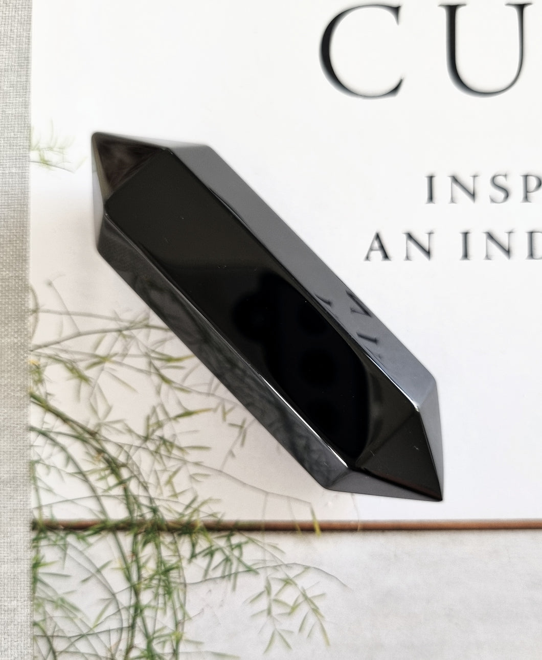Black Obsidian double terminated point