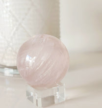 Load image into Gallery viewer, Star Rose Quartz sphere
