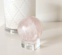 Load image into Gallery viewer, Star Rose Quartz sphere
