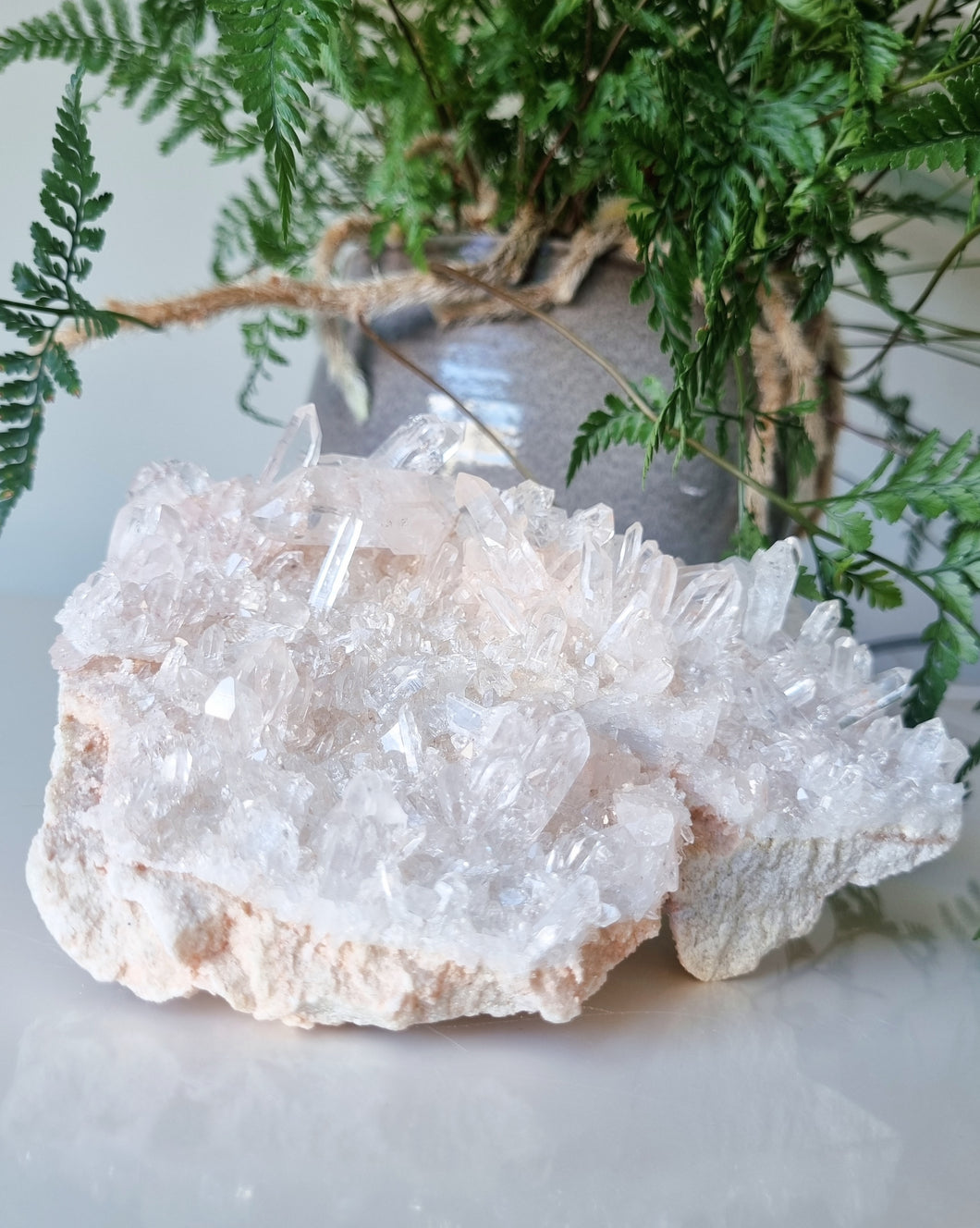 Pink Himalayan Quartz cluster