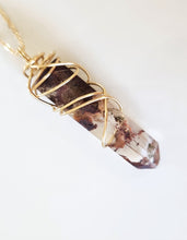 Load image into Gallery viewer, Rutilated Quartz with Lodolite Inclusions pendant
