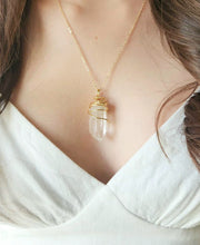 Load image into Gallery viewer, Tantric Twin (RARE) Lemurian Seed Quartz pendant
